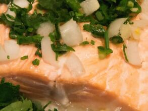 Chris is all about poached salmon in the Spring.